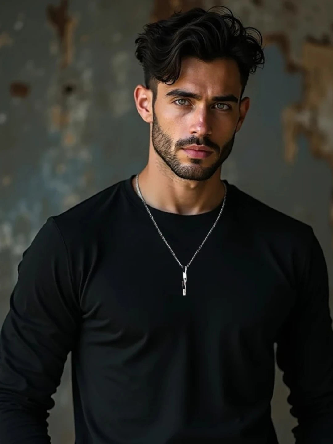 Silber Herren Edelstahl Halskette 55cm