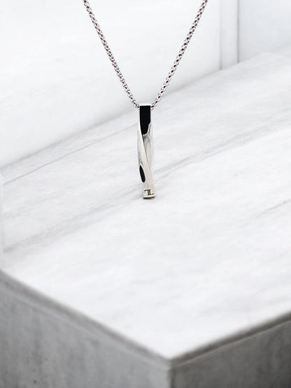 Silber Herren Edelstahl Halskette 55cm