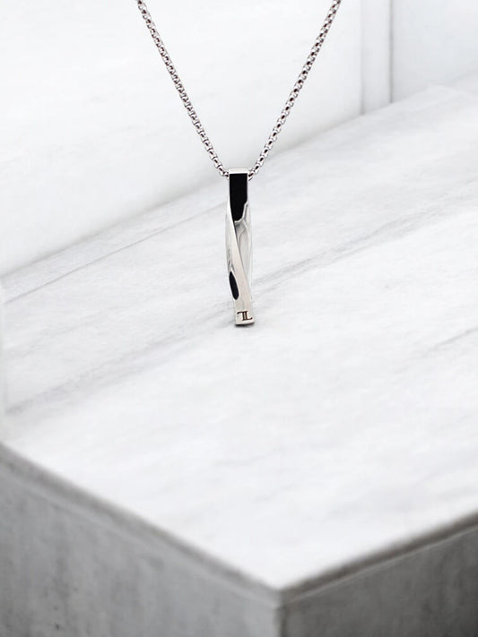 Silber Herren Edelstahl Halskette 55cm